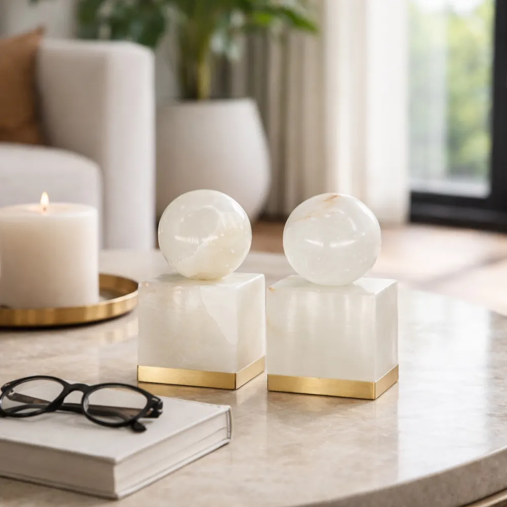 HEATHBURN SET OF 2 WHITE DECOR 6 (IN)