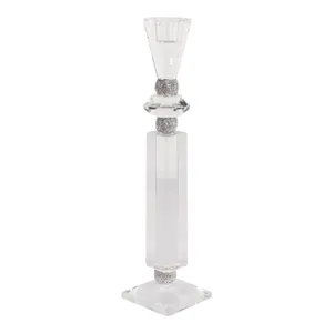GRANLEYSHAW CLEAR CANDLE HOLDER 12 (IN) 5
