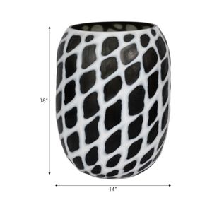 ALMABURN BLACK GLASS VASE 18 (IN) 8