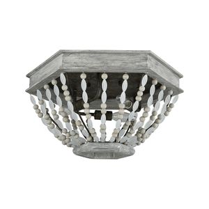 Summerton 18'' Wide 3-Light Flush Mount - Washed Gray 5