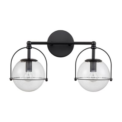 Langford 17″ Wide 2-Light Vanity Light - Matte Black