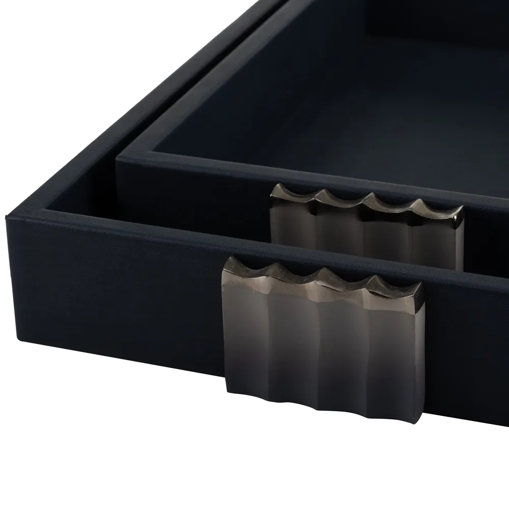 FORRESTMILL SET OF 2 BLUE TRAY 3 (IN)