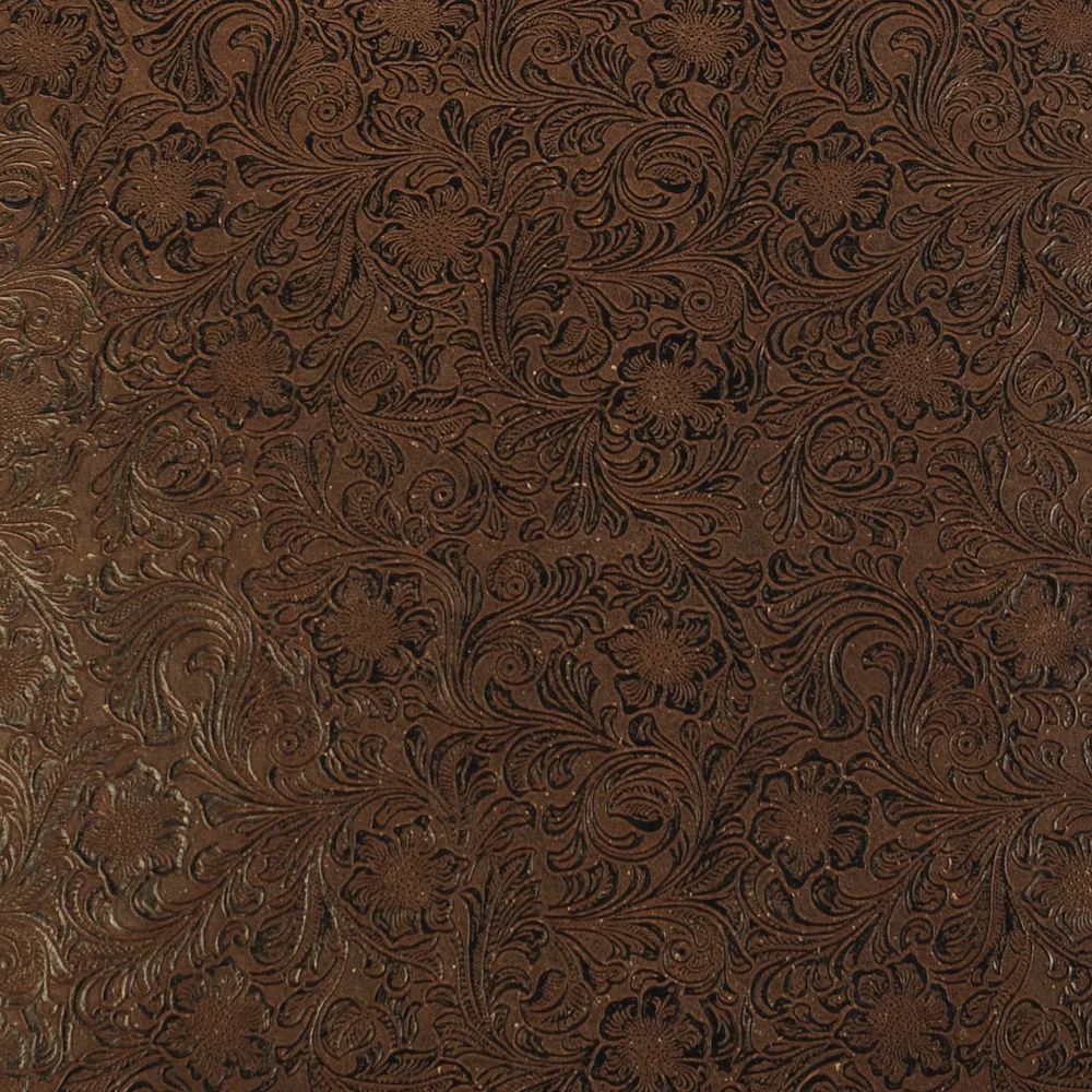 Stagecoach Brown Faux Leather, Grade 10 - Fabric by the yard