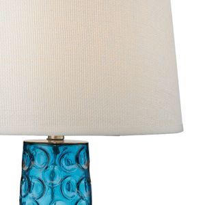Hammered Glass 27'' High 1-Light Table Lamp - Blue 4