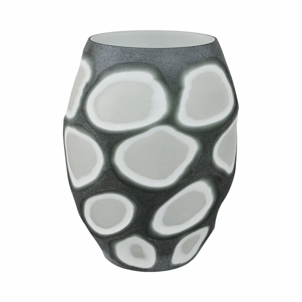 ARNETTBEACH GRAY GLASS VASE 12 (IN)