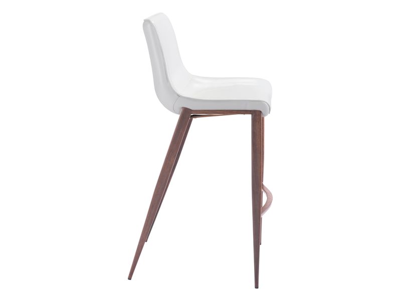 Magnus Barstool White & Walnut 3