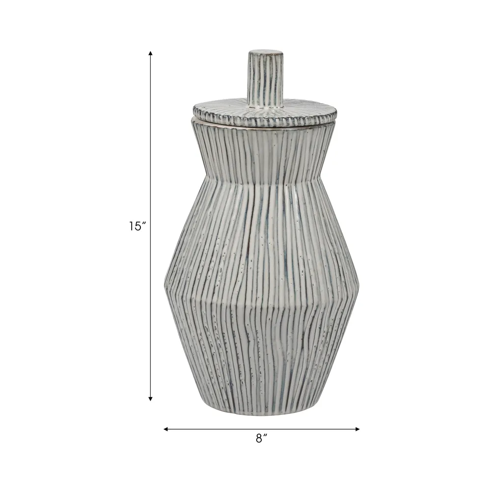 WRENTON WHITE VASE 15 (IN)