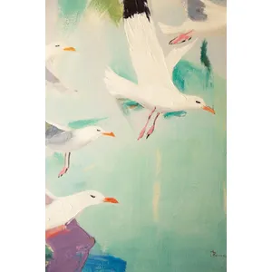 Framed Seagulls Painting 2