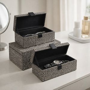 BECKETTLAKE SET OF 2 BLACK BOXES 5 (IN) 10