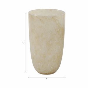GORTONMOOR IVORY GLASS VASE 12 (IN) 9