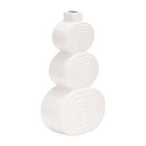 LEONAGATE WHITE VASE 12 (IN) 4