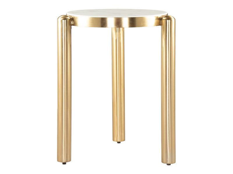 Noan Side Table White & Gold 3