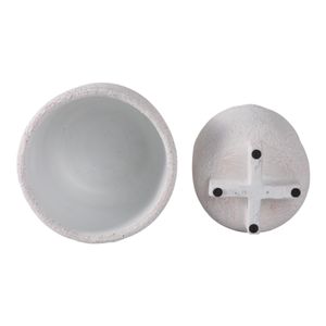 ELDONBROOK SET OF 2 WHITE PLANTER 8 (IN) 7