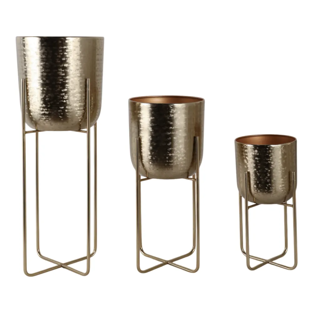 SKYECROSS SET OF 3 GOLD PLANTER 27 (IN)