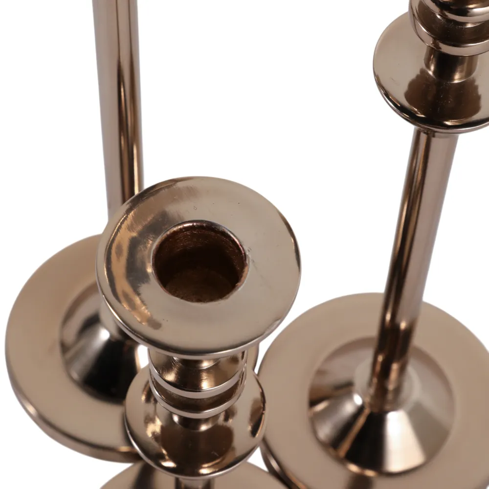 BREWERHAM SET OF 3 BRONZE CANDLESTICK 16 (IN)