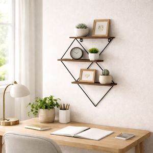 WALTBEACH BROWN WALL SHELF 21 (IN) 2