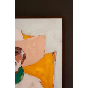 Framed Sitting Cowboy Painting 3