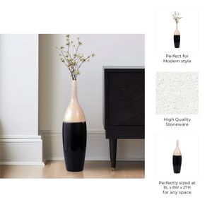TROYSIDE WHITE VASE 27 (IN) 9