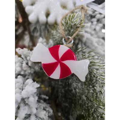 Sweet Peppermint Ornament 2x1in