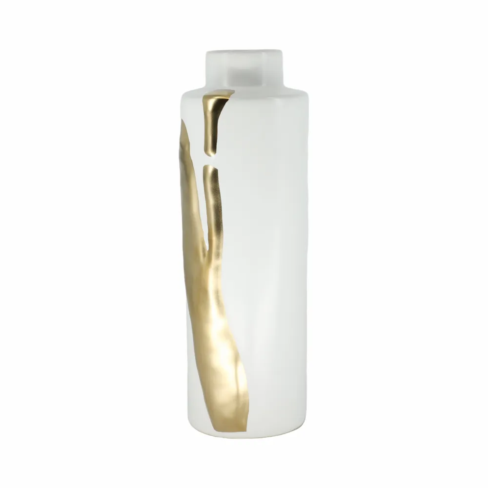JUNEROSE WHITE VASE 16 (IN)