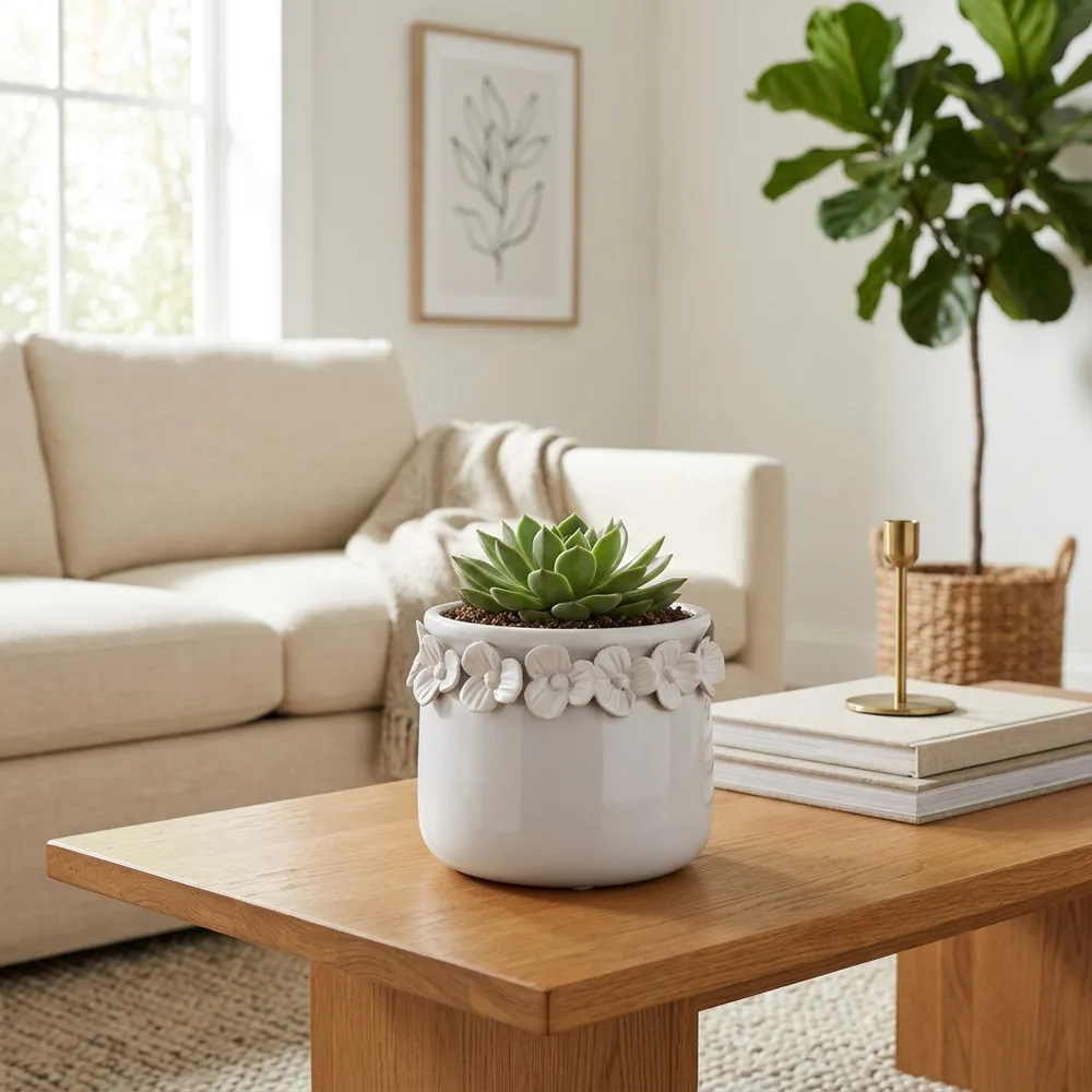 CROSBYGROVE WHITE PLANTER 6 (IN)