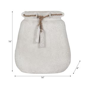 OLIVER WHITE VASE 16 (IN) 10