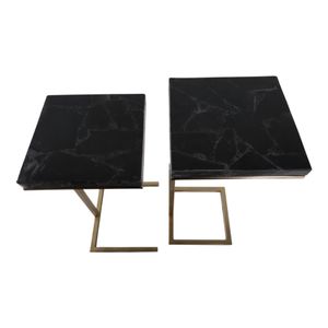 LEILAVALE SET OF 2 BLACK TABLE 25 (IN) 9