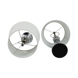 BISHOPHOLM SET OF 2 SILVER LAMPS 26 (IN) 7