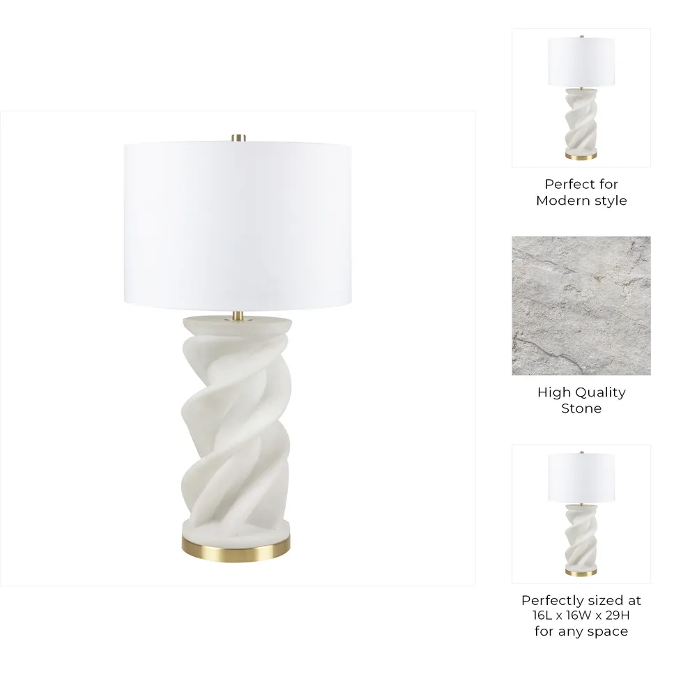 HAYFIELDMORE WHITE LAMP 30 (IN)