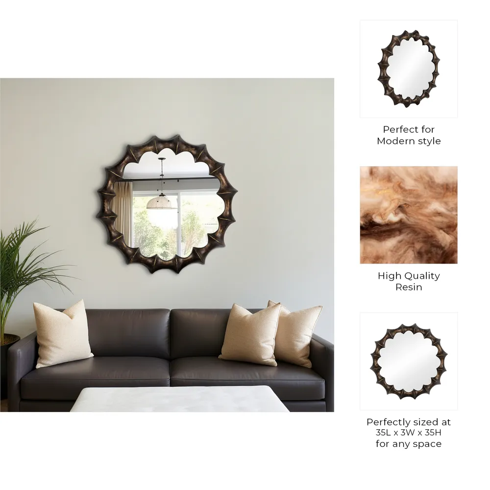 CROSBYWORTH BRONZE MIRROR 35 (IN)