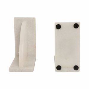 JULIANWIND SET OF 2 WHITE BOOKENDS 6 (IN) 7