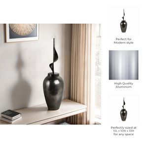GUNNARGROVE GRAY GLASS VASE 33 (IN) 10