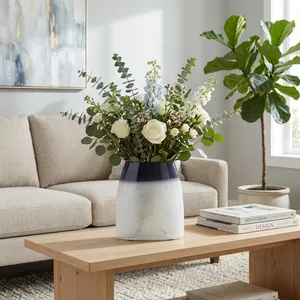 BISHOPFIELD BLUE GLASS VASE 11 (IN) 2