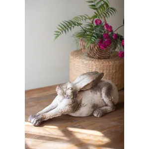 Faux Concrete Reclining Rabbit 1