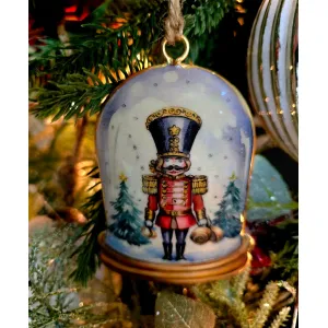 Red Nutcracker Globe Ornament 3x4.25in 1