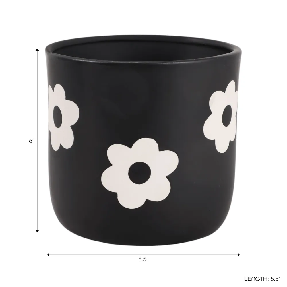 BELDENTON BLACK PLANTER 6 (IN)