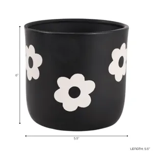 BELDENTON BLACK PLANTER 6 (IN) 10