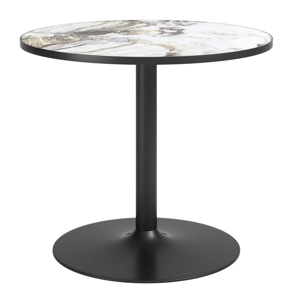 Batu Dining Table Gray & Black