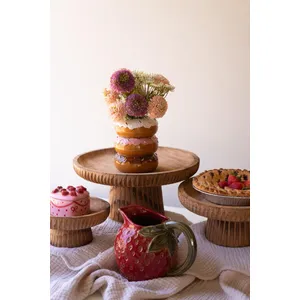 Set of 3 Wooden Display Stands 5