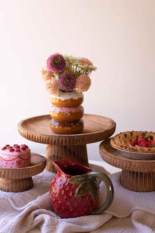 Set of 3 Wooden Display Stands
