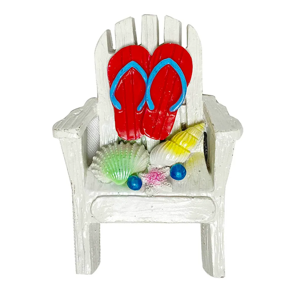 3" BEACH CHAIR WITH FLIP FLOPS MAGNET