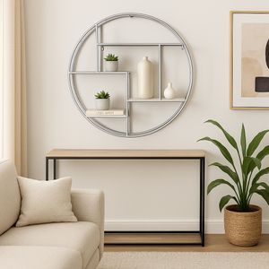 FINCHWAY SILVER WALL SHELF 32 (IN) 2