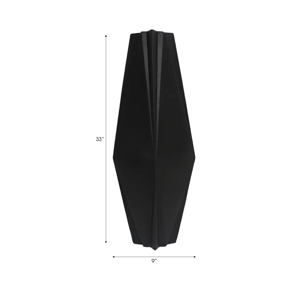 TARASIDE BLACK VASE 33 (IN)