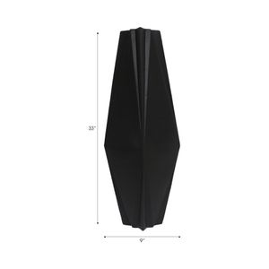 TARASIDE BLACK VASE 33 (IN) 7