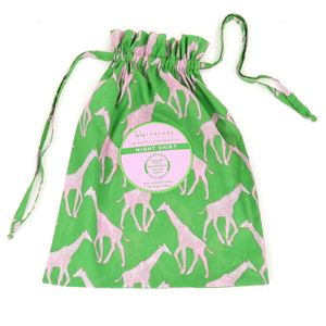 Giraffe Pink Green Cotton Night Shirt 3