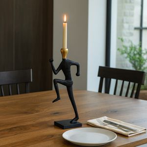 JENSENWOOD GOLD CANDLE HOLDER 15 (IN) 12