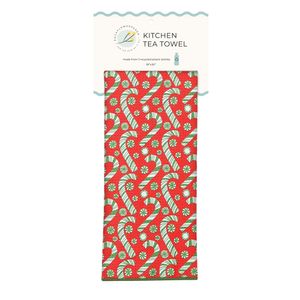 Candy Cane Eco Kitchen Tea Towel 4