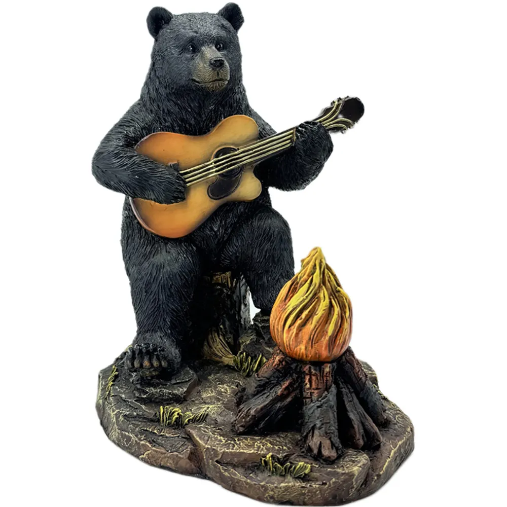 6-1/4" BEAR WITH CAMPFIRE