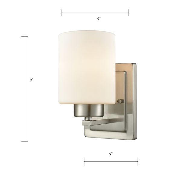 Summit Place 9'' High 1-Light Sconce - Brushed Nickel