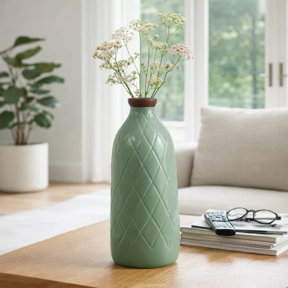 EMMONSFORD GREEN VASE 16 (IN)
